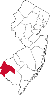State of New Jersey with highlighted Salem County